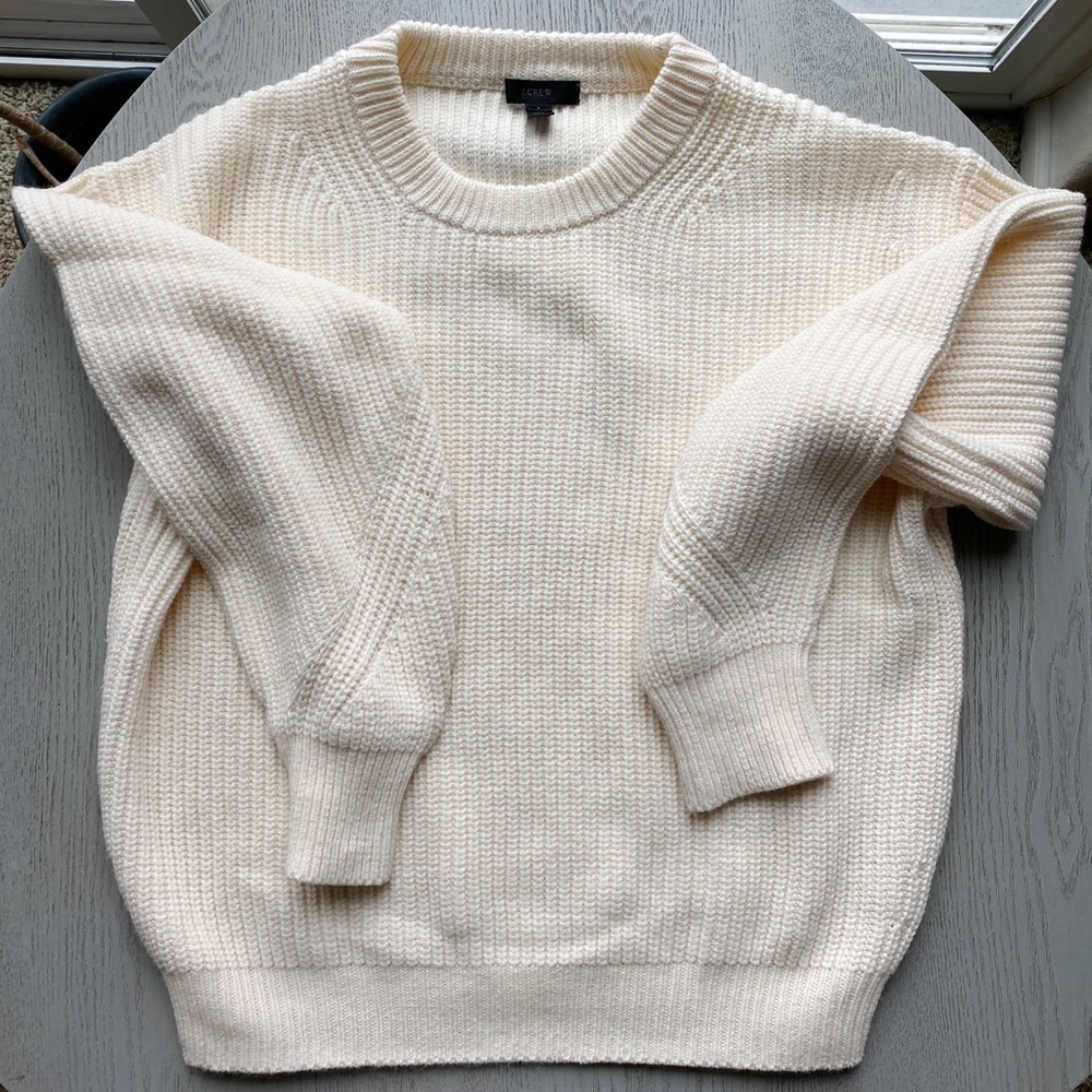 J. Crew Crew Neck Sweater - Small - Warm Natural